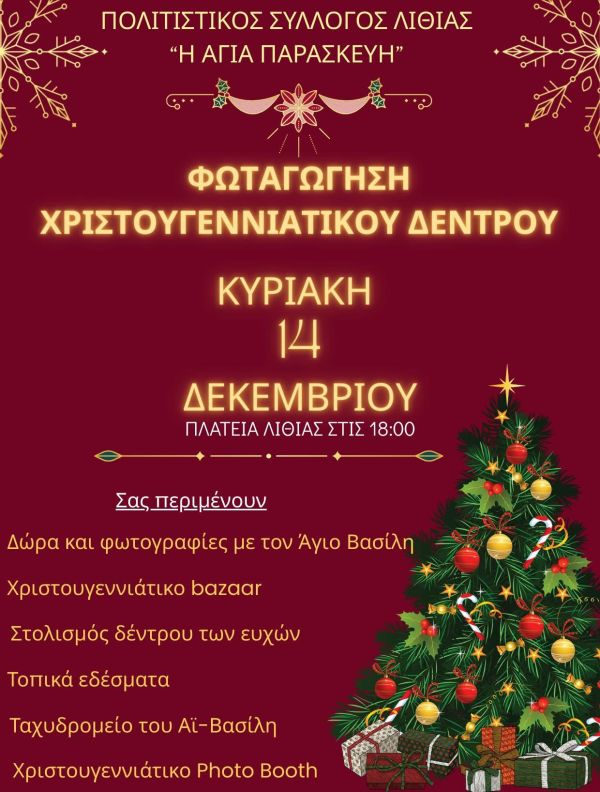 Φωταγώγηση Χριστ. Δέντρου 2025 — φωτογραφία 1